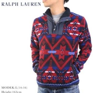 Polo Ralph Lauren Southwestern Aztec Indian fleece pullover